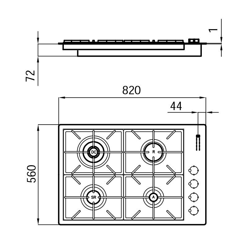 Cooker hob Foster Milano