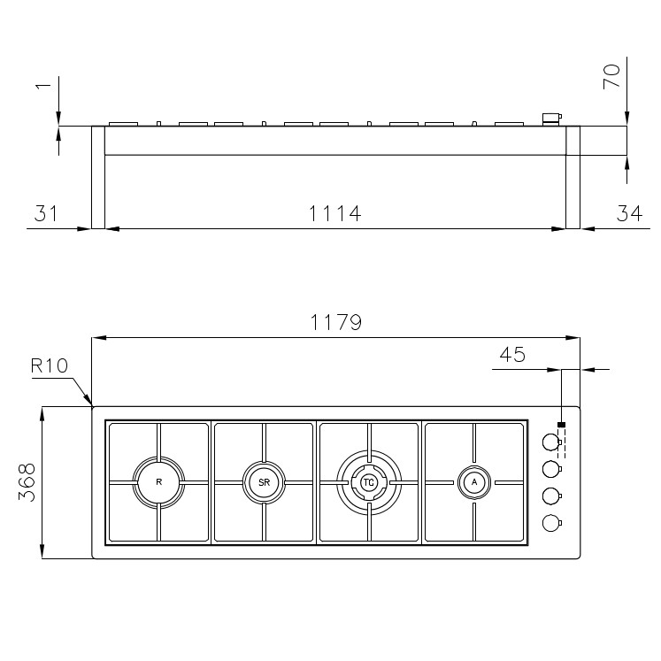 Cooker hob S4000 Line