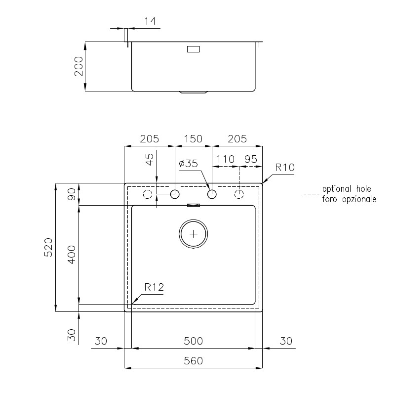 Sink S4001 Filotop
