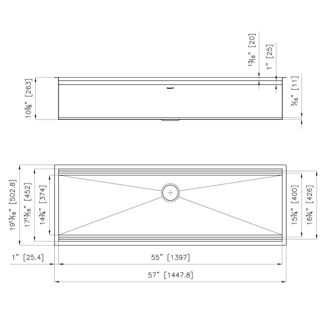 Sink Happy Hour 57″ x 20" – U/M