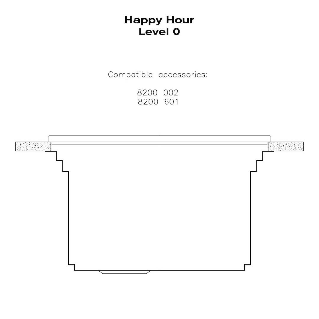 Sink Happy Hour Gun Metal 49″ x 20" – U/M