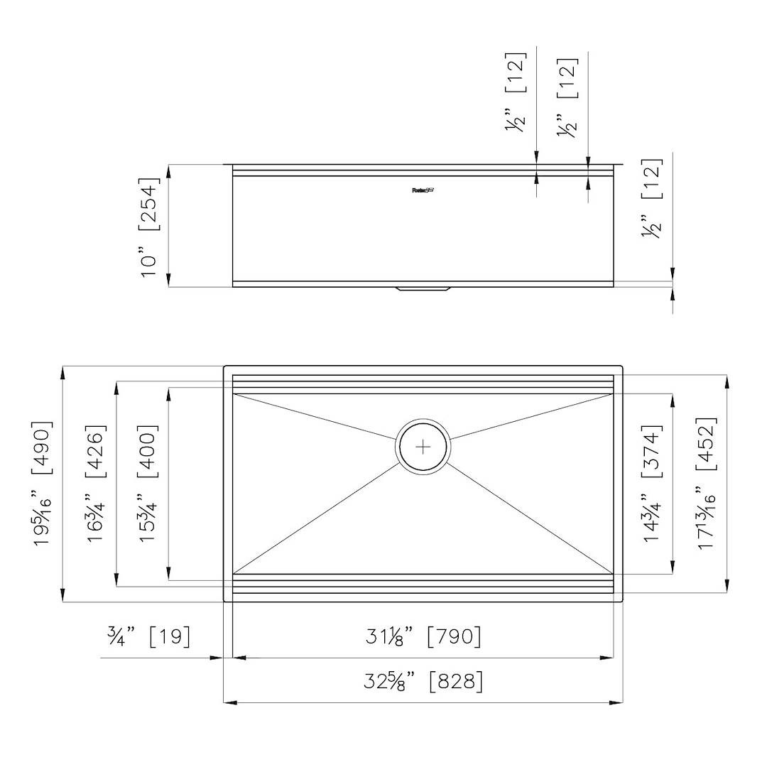 Sink Leonardo Gun Metal 33" x 20" – U/M