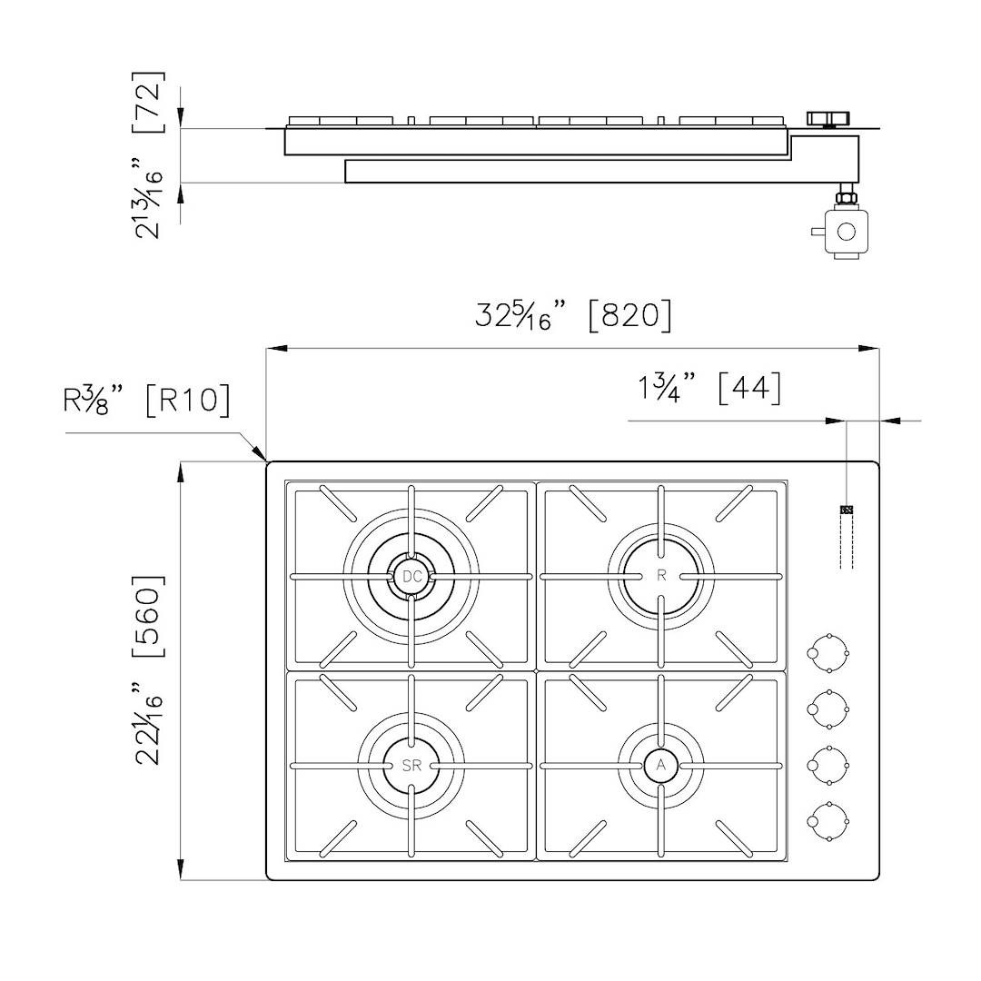 Milano Cooktop 4 burners