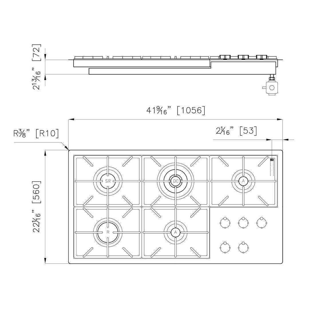 Milano Cooktop 5 burners