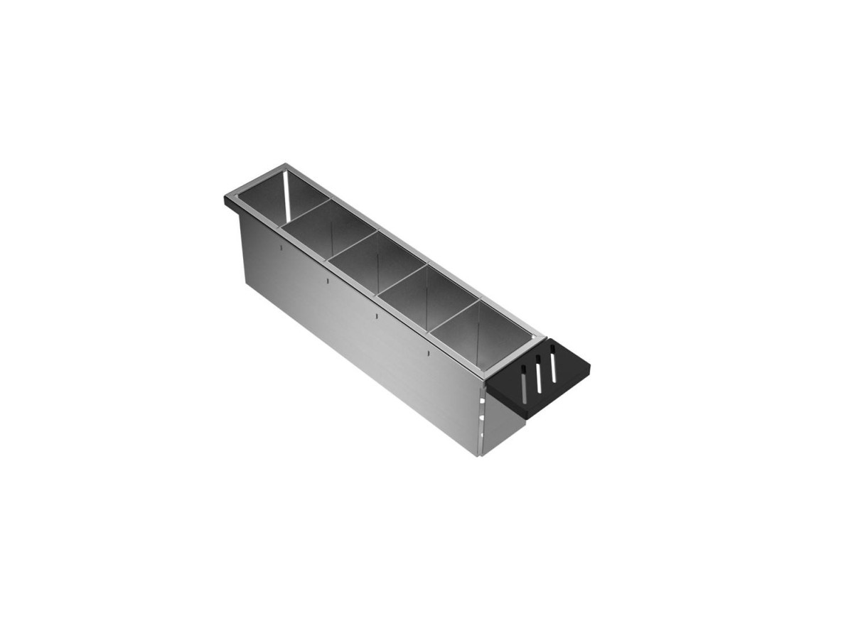 Steel colander (cutlery holder + Black support)
