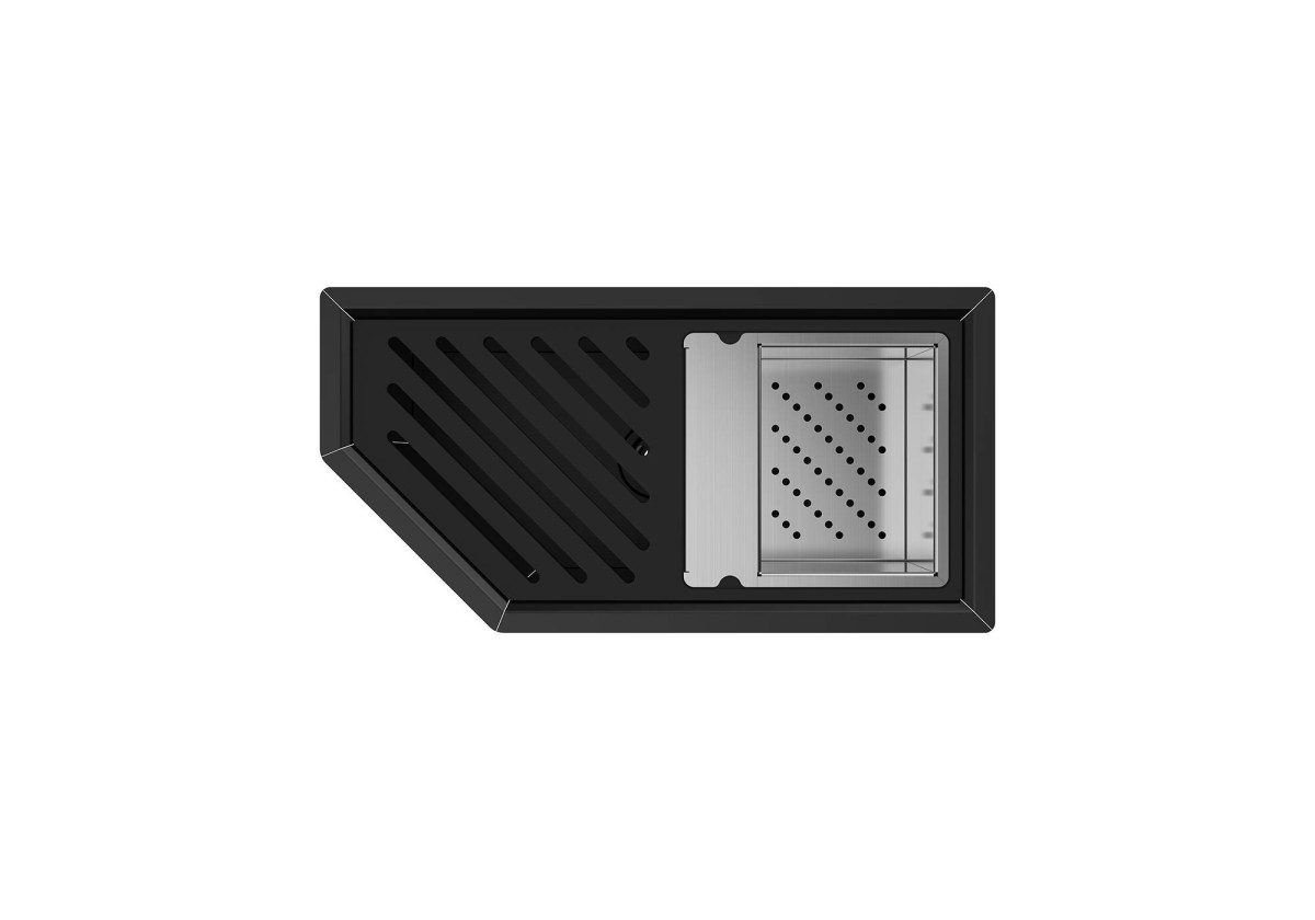Diade equipped troughs Gun Metal Fumè