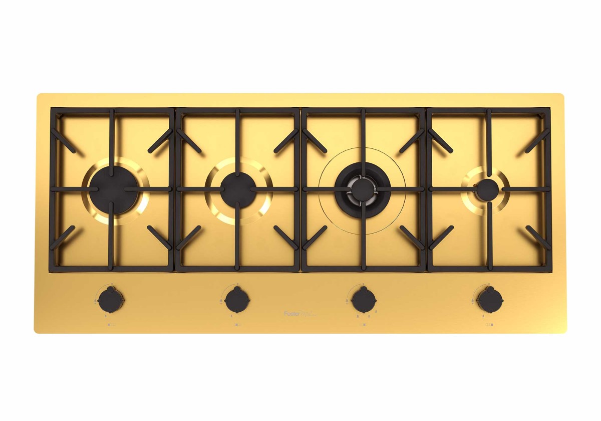 Milano Cooktop Gold 4 burners inLine