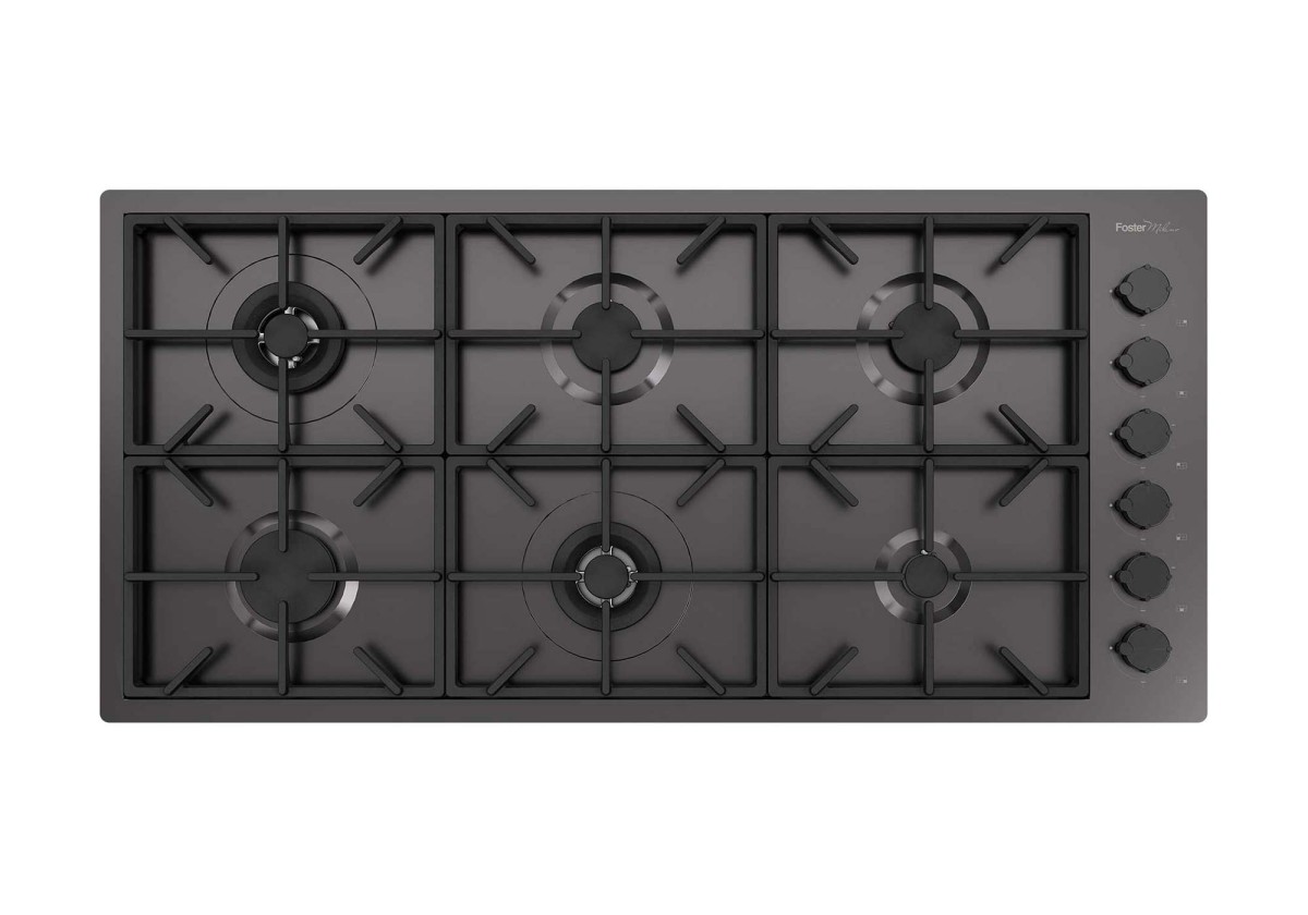 Milano Cooktop Gun Metal 6 burnes