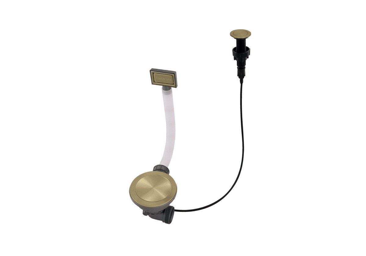 Space Push Gold automatic waste fitting