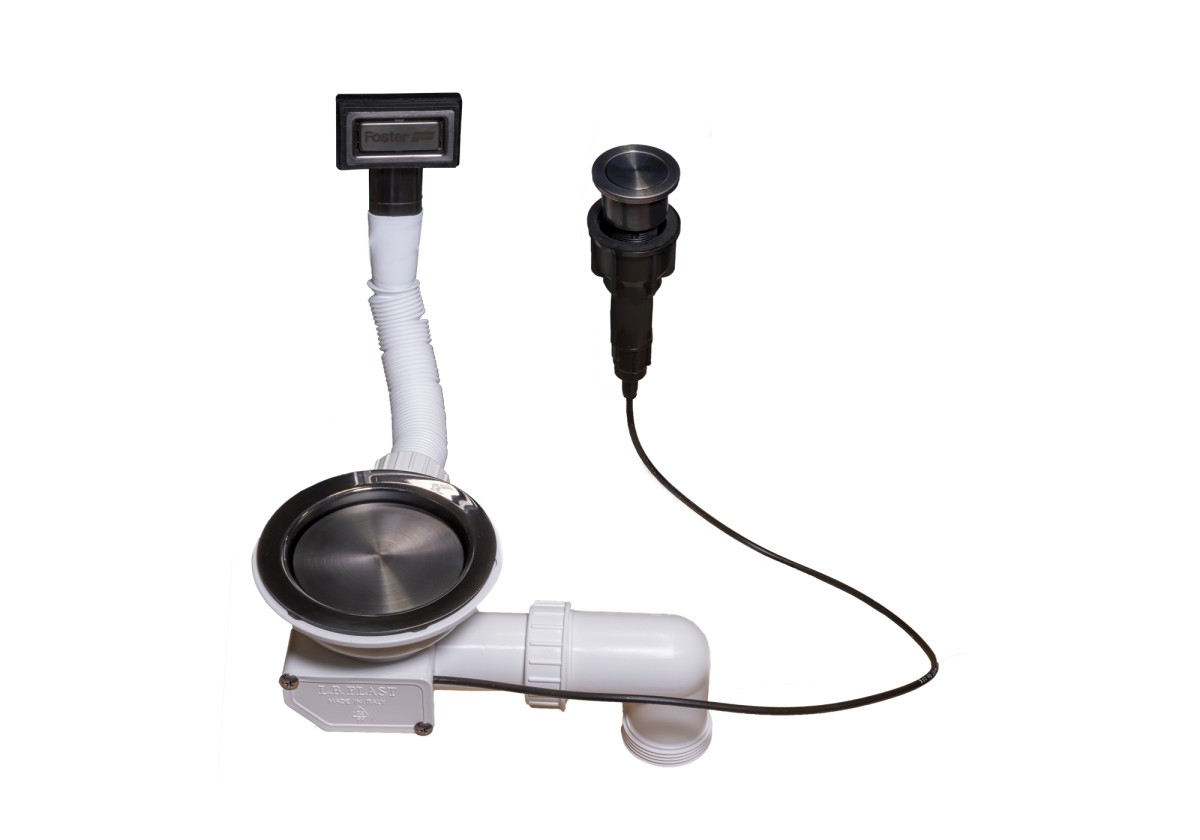 Space Push Gun Metal automatic waste fitting - PO