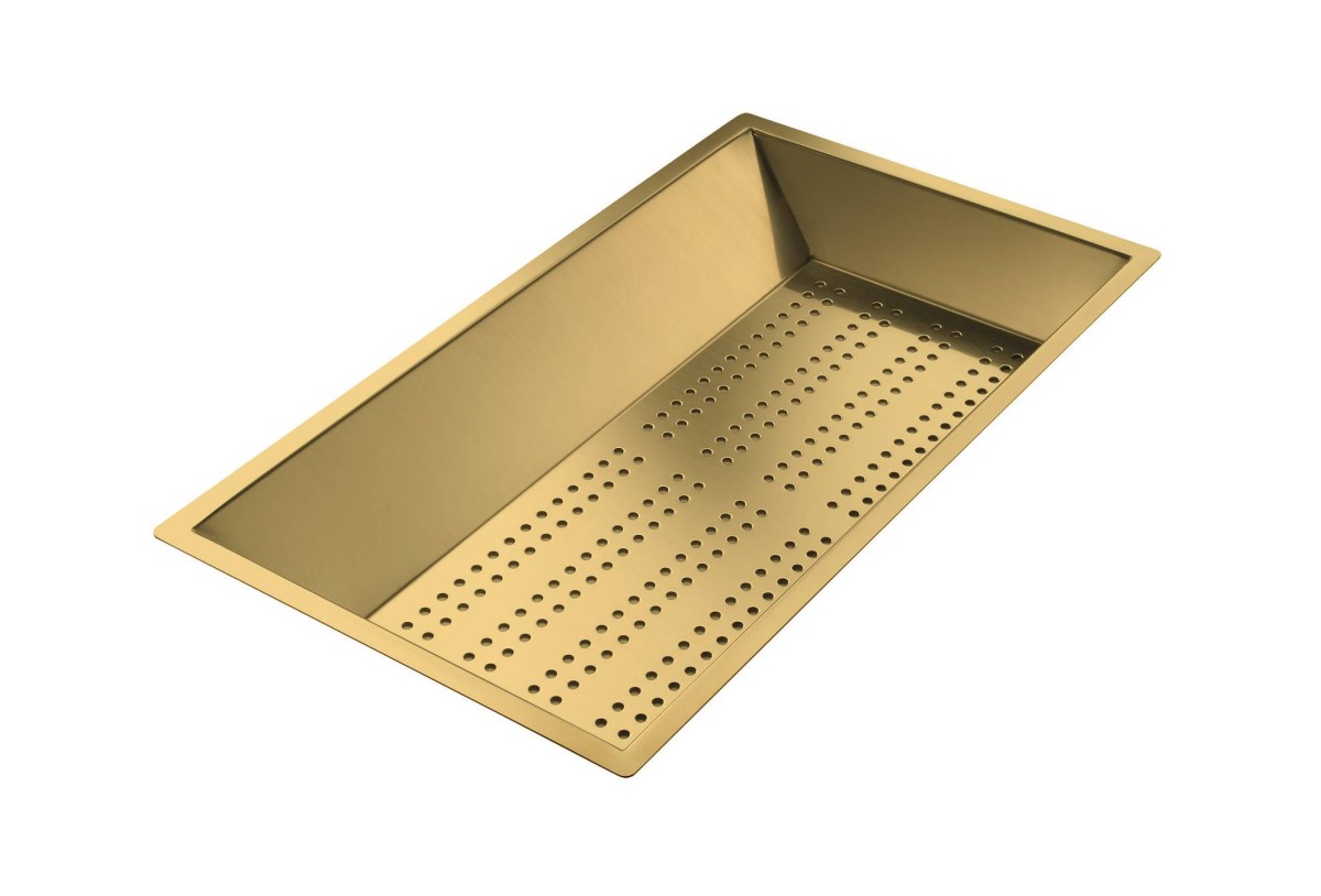 Stainless steel perforated tray PVD Gold