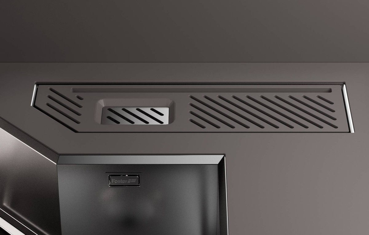 Diade equipped troughs Gun Metal Fumè